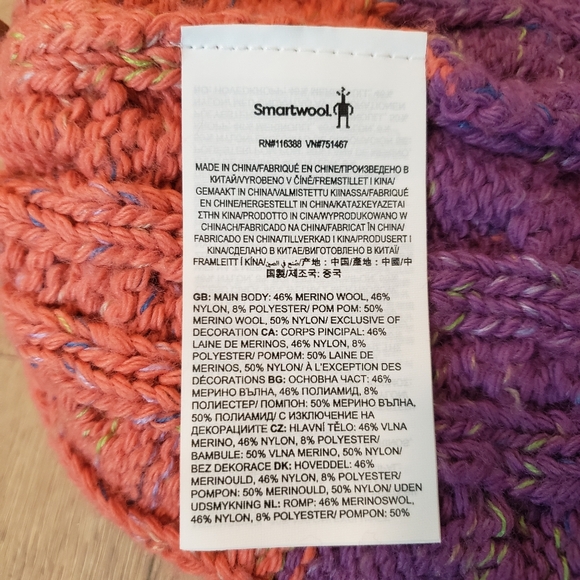 NWT Smartwool K ISTO PURPLE IRIS Knit Beanie with Pom-Pom - Picture 7 of 9